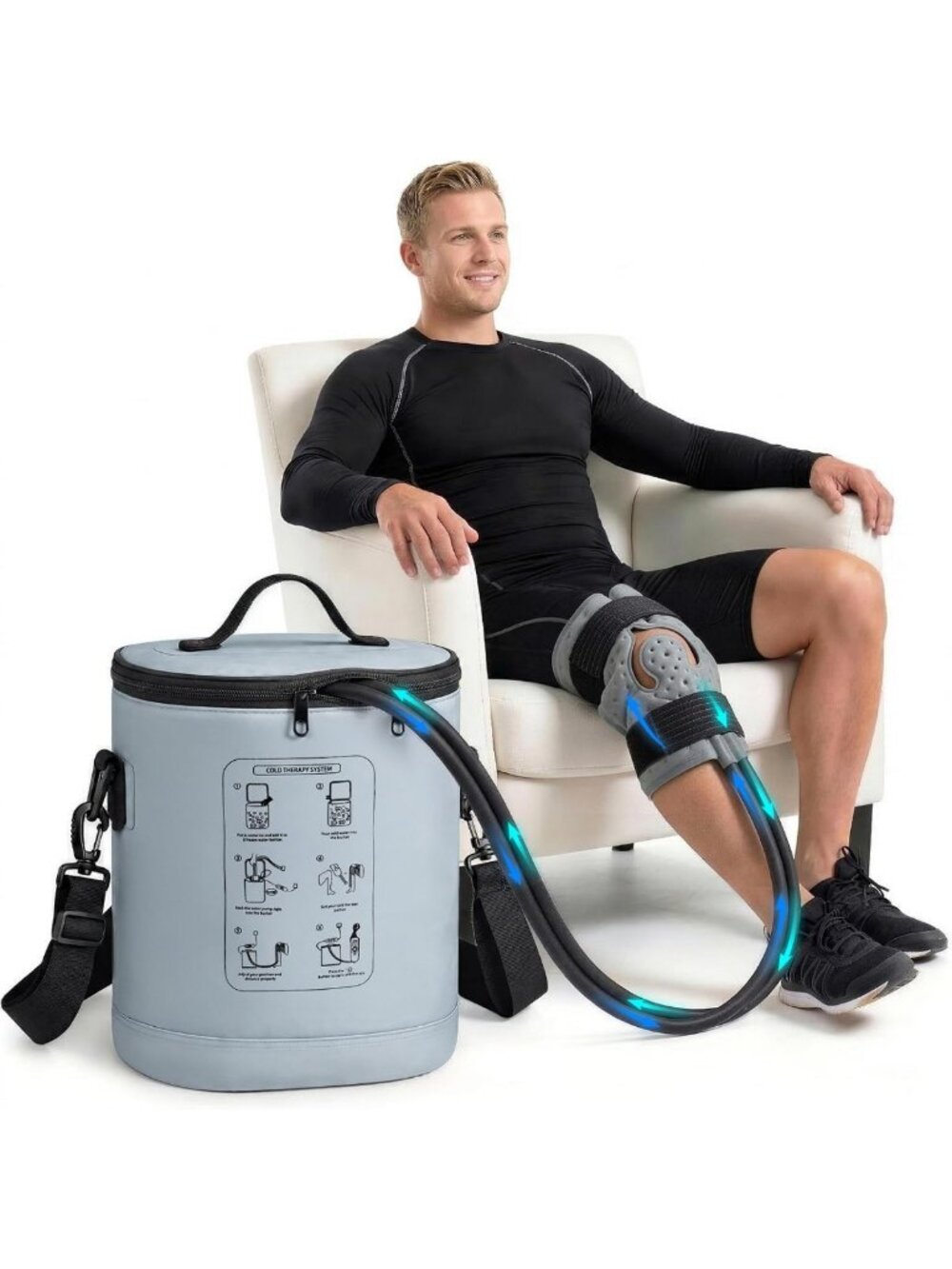 Portable Cold Therapy Ice Machine for Knee Recovery After Surgery - Pain Relief